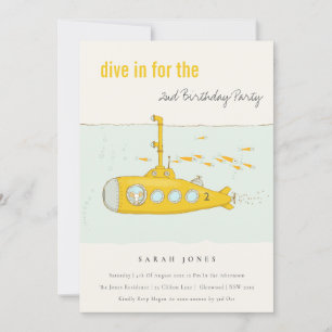 Dive in onderzeese onderzeese geel elke dag van de kaart