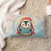 Dive Into A Good Story Cute Reading Penguin Pillow Kussen (Deken)