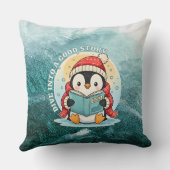 Dive Into A Good Story Reading Penguin Pillow Kussen (Achterkant)