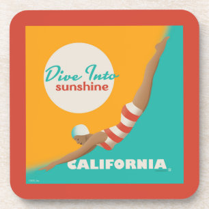 Dive Into Sunshine California Bier Onderzetter