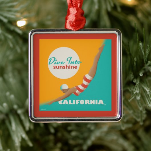 Dive Into Sunshine | California Metalen Ornament (Boom)