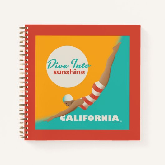 Dive Into Sunshine | California Notitieboek (Voorkant)