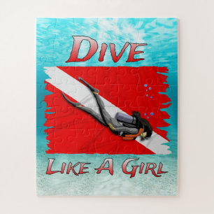 Dive like a Girl SCUBA Legpuzzel