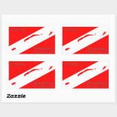 Dive Roatan Rechthoekige Sticker (Vel)