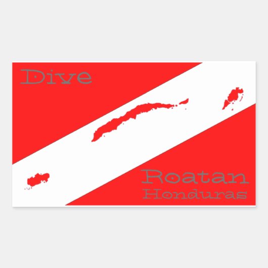 Dive Roatan Rechthoekige Sticker (Voorkant)