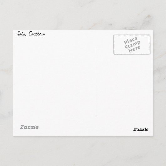 Dive Saba briefkaart-Zenuwhaai Briefkaart (Achterkant)