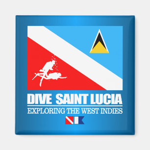 Dive Saint Lucia (sq) Magneet