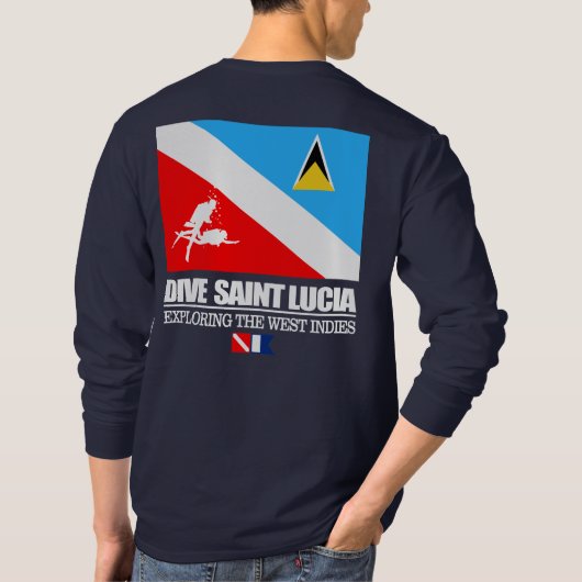 Dive Saint Lucia (sq) T-shirt (Achterkant)