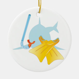 Dive Shark Keramisch Ornament