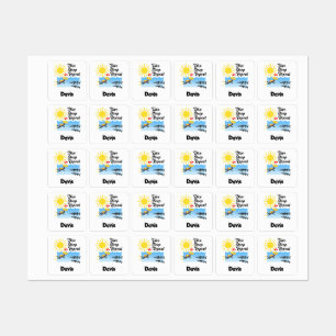 Dive Sleep Herhalingsontwerp - Kleine vierkante kl Labels