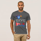 Dive Team A Diving CAN Canada Flag Number 89 T-shirt (Voorkant volledig)