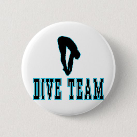 Dive Team T-shirts en geschenken. Ronde Button 5,7 Cm (Voorkant)