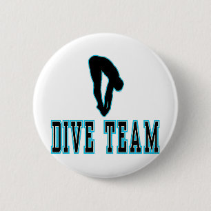 Dive Team T-shirts en geschenken. Ronde Button 5,7 Cm