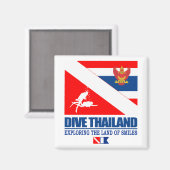 Dive Thailand (sq) Magneet (Voorkant / Achterkant)