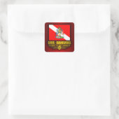 Dive the Bahamas 2 Vierkante Sticker (Tas)