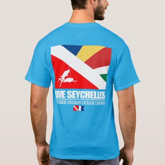 Dive the Seychellen (sq) T-shirt (Achterkant)