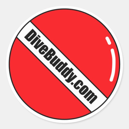 DiveBuddy.com Sticker rond (Devant)