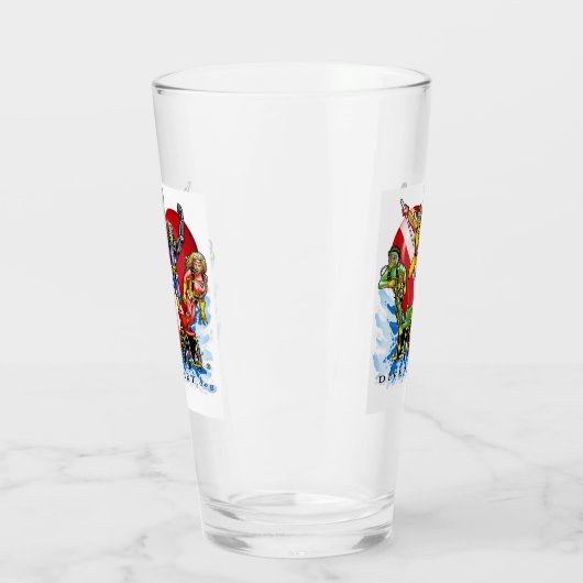 Divehart Superhelden Pint Glass Glas (Links)