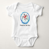 Divehart Turtle Baby body suite romper (Voorkant)