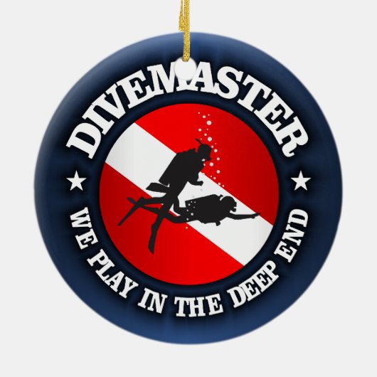 Divemaster (Deep End) Keramisch Ornament (Achterkant)