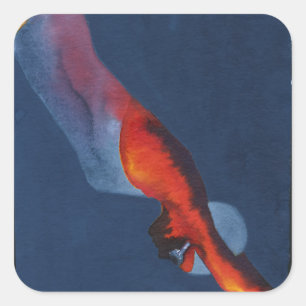 Diver 2 vierkante sticker