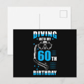 Diver 60e verjaardagscadeau briefkaart (Voorkant / Achterkant)