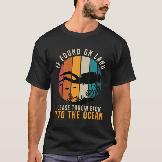Diver & Diving in the Ocean T-shirt (Voorkant)