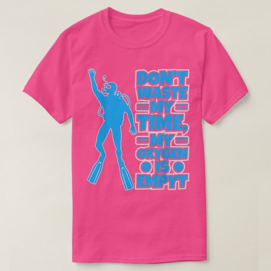 Diver Down Dive zuurstof is leeg Scuba Diving Amer T-shirt (Design voorkant)