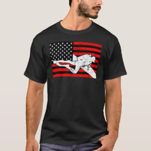 Diver Down Vlag Vintage Scuba Duiken Onderwater Am T-shirt