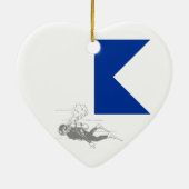 Diver Driver Keramisch Ornament (Achterkant)