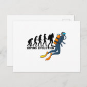 Diver-duik duik-eloscuba briefkaart (Voorkant / Achterkant)