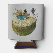 Diver duikt in kosnoot blikjeskoeler (Voorkant)