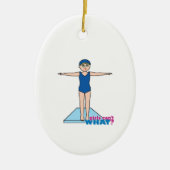 Diver - eerlijk keramisch ornament (Voorkant)