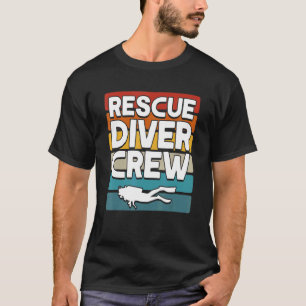 Diver Flag Rescue Diver Crew Scuba T-shirt