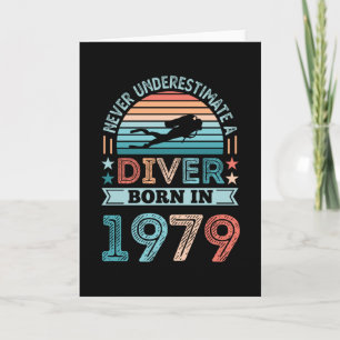 Diver, geboren in 1979 50th Birthday Diving Gift D Kaart