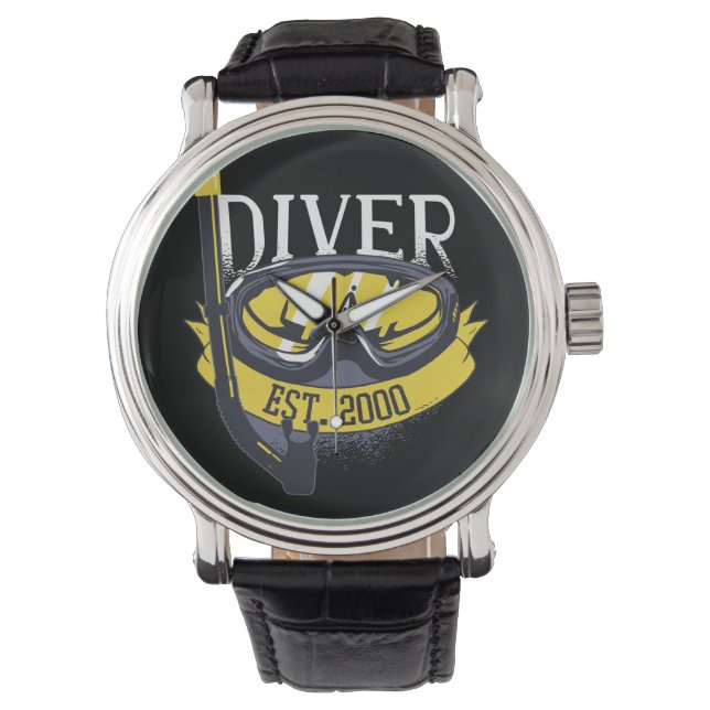 Diver Life Scuba Diving Horloge (Voorkant)