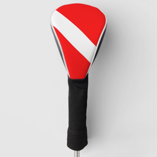 Diver naar beneden duikende vlag golfheadcover (Voorkant)