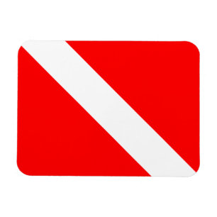 Diver naar beneden duikende vlag magneet