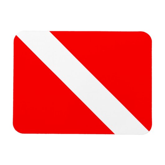 Diver naar beneden duikende vlag magneet (Horizontaal)