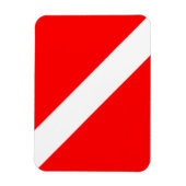 Diver naar beneden duikende vlag magneet (Verticaal)