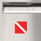 Diver naar beneden duikende vlag magneet (Insitu (Vaatwasser))