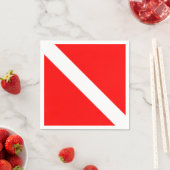 Diver naar beneden duikende vlag servet (Insitu)