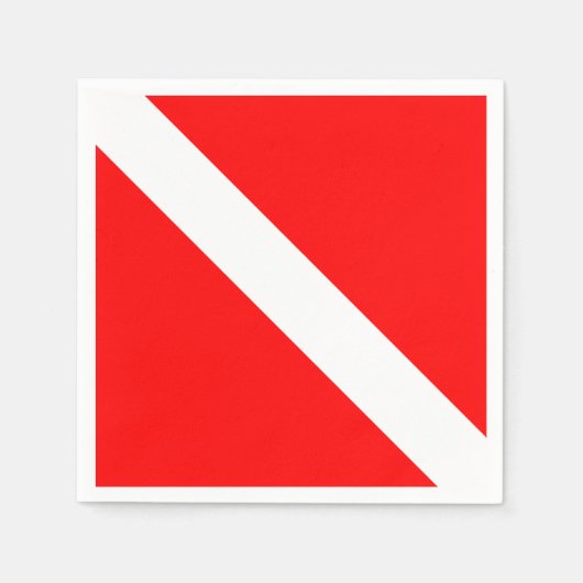 Diver naar beneden duikende vlag servet (Voorkant)