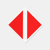 Diver naar beneden duikende vlag servet (Hoek)