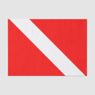 Diver naar beneden duikende vlag tissuepapier