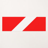 Diver naar beneden duikende vlag yogamat (Voorkant (horizontaal))