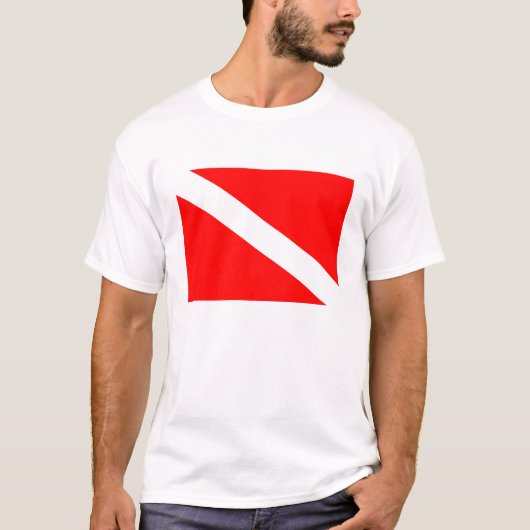 Diver onder vlag T-Shirt (Voorkant)