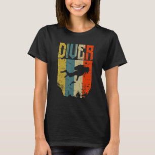 Diver Retro Freediving Snorkeling Scuba Di T-shirt