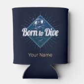 Diver retro Scuba Diving School  Ocean Blikjeskoeler (Achterkant)