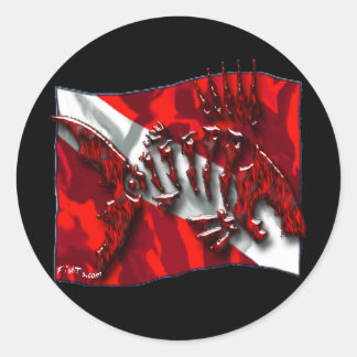 DiverDown-Collectie Ronde Sticker